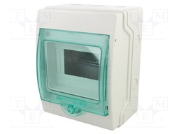 Enclosure: for modular components; IP65; light grey; No.of mod: 6