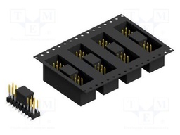 Connector: pin strips; pin header; male; PIN: 18; 2.54mm; SMT; 2x9