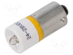 Indicator: LED; BA9S,T10; yellow; plastic; 24÷28VDC; -20÷60°C