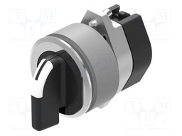 Switch: rotary; 30mm; black/silver; none; IP65; prominent; OptoHiT