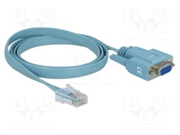 Cable; D-Sub 9pin socket,RJ45 plug; PVC; 1m; blue