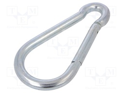 Snap hook; steel; for rope; 180mm; zinc; Size: 14mm