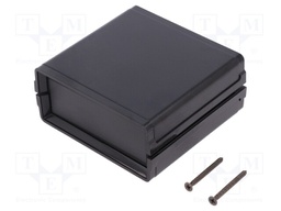 Enclosure: with panel; MINI CAB; X: 80mm; Y: 85mm; Z: 36mm; black