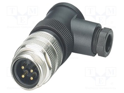 Connector: 7/8"; plug; PIN: 4; angled; unshielded; 9A; 300V; IP67