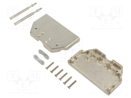 D Sub Backshell, UNC 4-40, DC, 180°, Zinc Body