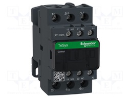 Contactor: 3-pole; NO x3; Auxiliary contacts: NO + NC; 380VAC; 25A