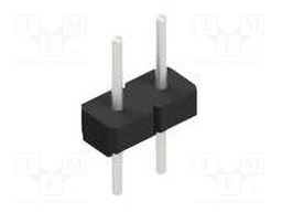 Connector: pin strips; pin header; male; PIN: 2; 2.54mm; THT; 1x2