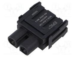 Connector: HDC; module; female; EPIC® MH; PIN: 2; w/o contacts; 40A