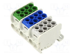 Splice terminal: distribution block; for DIN rail mounting