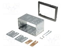 Radio mounting frame; Porsche; 2 DIN; grey
