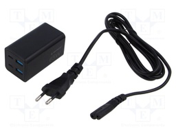 Power supply: switching; desktop,mains; 5VDC,; 3.25A; 65W; black