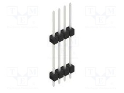 Connector: pin strips; pin header; male; PIN: 4; 2.54mm; THT; 1x4