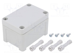 Enclosure: multipurpose; X: 65mm; Y: 95mm; Z: 60mm; TEMPO; grey; IP65