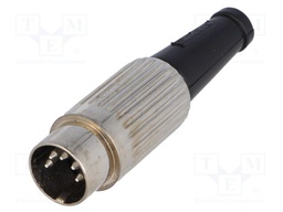 Plug; DIN; male; PIN: 5; Layout: 180°; straight; for cable; soldering