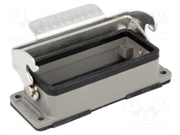 Enclosure: for HDC connectors; size 16B; with latch; straight