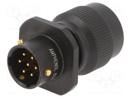 Connector: circular; 62IN; socket,plug; male; PIN: 7; gold-plated
