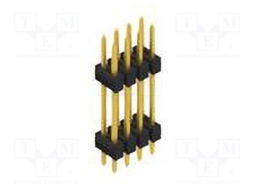 Connector: pin strips; pin header; male; PIN: 8; 2.54mm; THT; 2x4