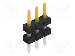 Connector: pin strips; pin header; male; PIN: 3; 2mm; THT; 1x3; 100V