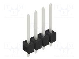 Connector: pin strips; pin header; male; PIN: 4; 2.54mm; THT; 1x4