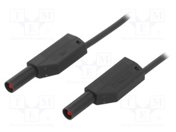 Test lead; PVC; 1m; black; 16A; 1kV; Cond.cross sec: 0.75mm2