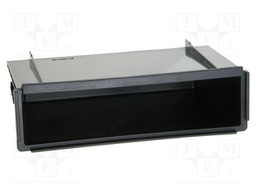Radio box; universal; black; for 2 DIN facia plates