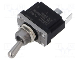 Switch: toggle; Pos: 2; SPST; OFF-(ON); 16A/250VAC; 20A/24VDC