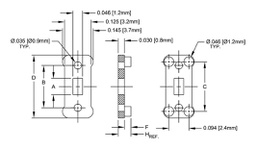 Insulating distance; polyamide 66; L: 0.76mm; natural; UL94V-2