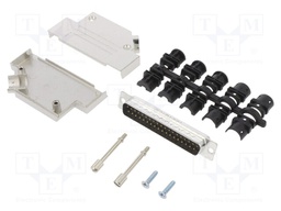 D-Sub; PIN: 37; male; shielded; angled 45°; soldering; for cable