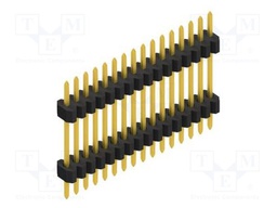 Connector: pin strips; pin header; male; PIN: 16; 1.27mm; THT; 1x16