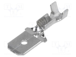 Terminal: flat; 6.3mm; 0.8mm; male; 0.5÷1mm2; crimped; for cable