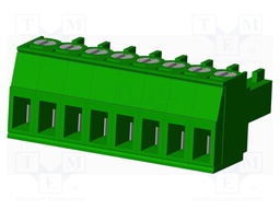 Connector: pluggable terminal block; plug; female; straight; 10A