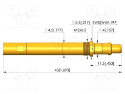 Test needle; screw-in