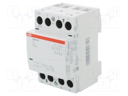 Contactor: 4-pole installation; NC + NO x3; 24VAC; 24VDC; 40A; DIN