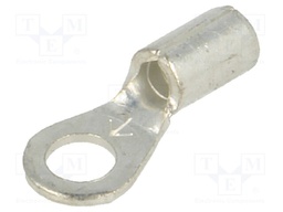 Ring terminal; M3,5; crimped; for cable; non-insulated; copper