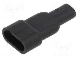 Cap; Body: black; Mat: PVC; 25mm