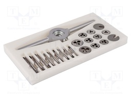 Kit: taps; Kit: taps,threading dies,tap wrench,diestock