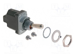 Switch: toggle; Pos: 2; SPST; OFF-ON; 6A/230VAC; 20A/28VDC; -40÷71°C