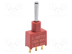 Switch: toggle; Pos: 3; SP3T; ON-OFF-ON; 0.02A/20VAC; 0.02A/20VDC