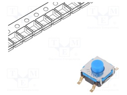 Microswitch TACT; SPST-NO; Pos: 2; 0.05A/32VDC; SMT; none; 4.3mm