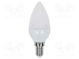 LED lamp; white cold; E14; 220÷240VAC; 320lm; P: 3.7W; 180°; 6500K