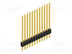 Connector: pin strips; pin header; male; PIN: 12; 1.27mm; THT; 1x12