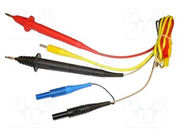 Test leads; black,red,yellow; 3pcs.