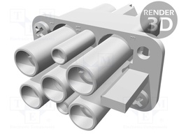 Connector: HDC; female; Han Q; PIN: 6(4+2); Compact