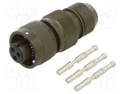 Connector: circular; VG95234; plug; female; PIN: 3; with contacts