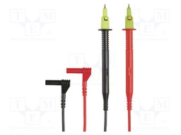 Test lead; Inom: 16A; Len: 1.3m; insulated; black,red