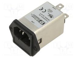 Filtered IEC Power Entry Module, Medical, IEC C14, Medical, 6 A, 115 VAC