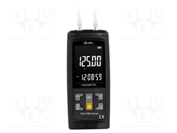 Manometer; -125÷125Pa; LCD; ±1%; Interface: USB C; Ø162x63mm; IP20