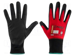 Protective gloves; Size: 8; black-red; nitryl,nylon,spandex