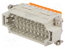 Connector: HDC; male; CDSH; PIN: 27; 27+PE; size 77.27; 10A; 400V