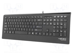Keyboard; black; USB A; wired,slim,US layout; Len: 1.8m